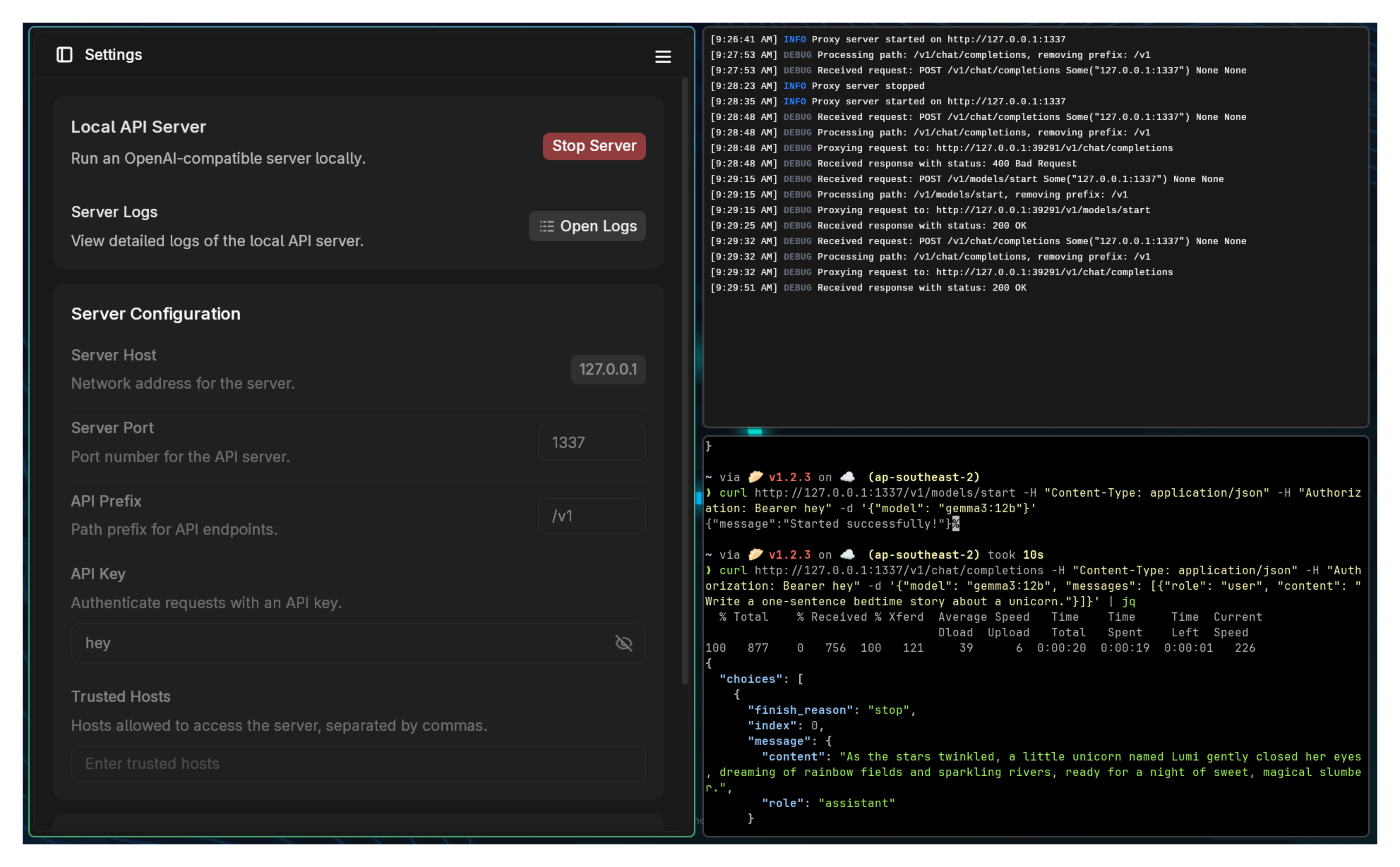 API Server Logs