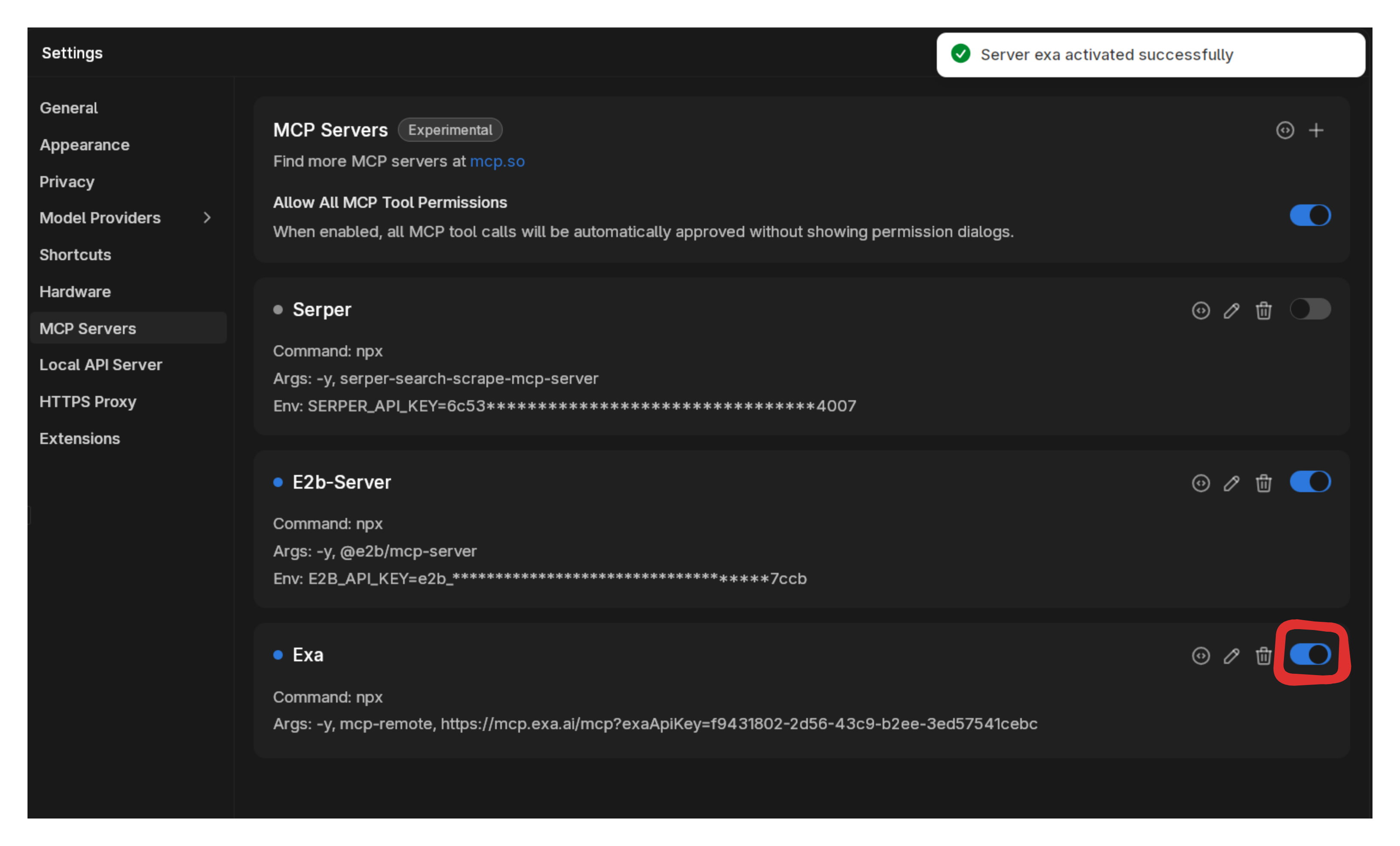 Exa Jan MCP Server